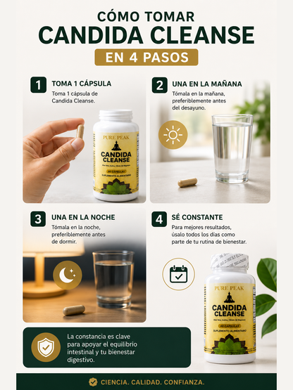 🔥 Candida Cleanse Original– Reduce la Hinchazón y Pierde Peso Naturalmente–  Lleva 2X1!