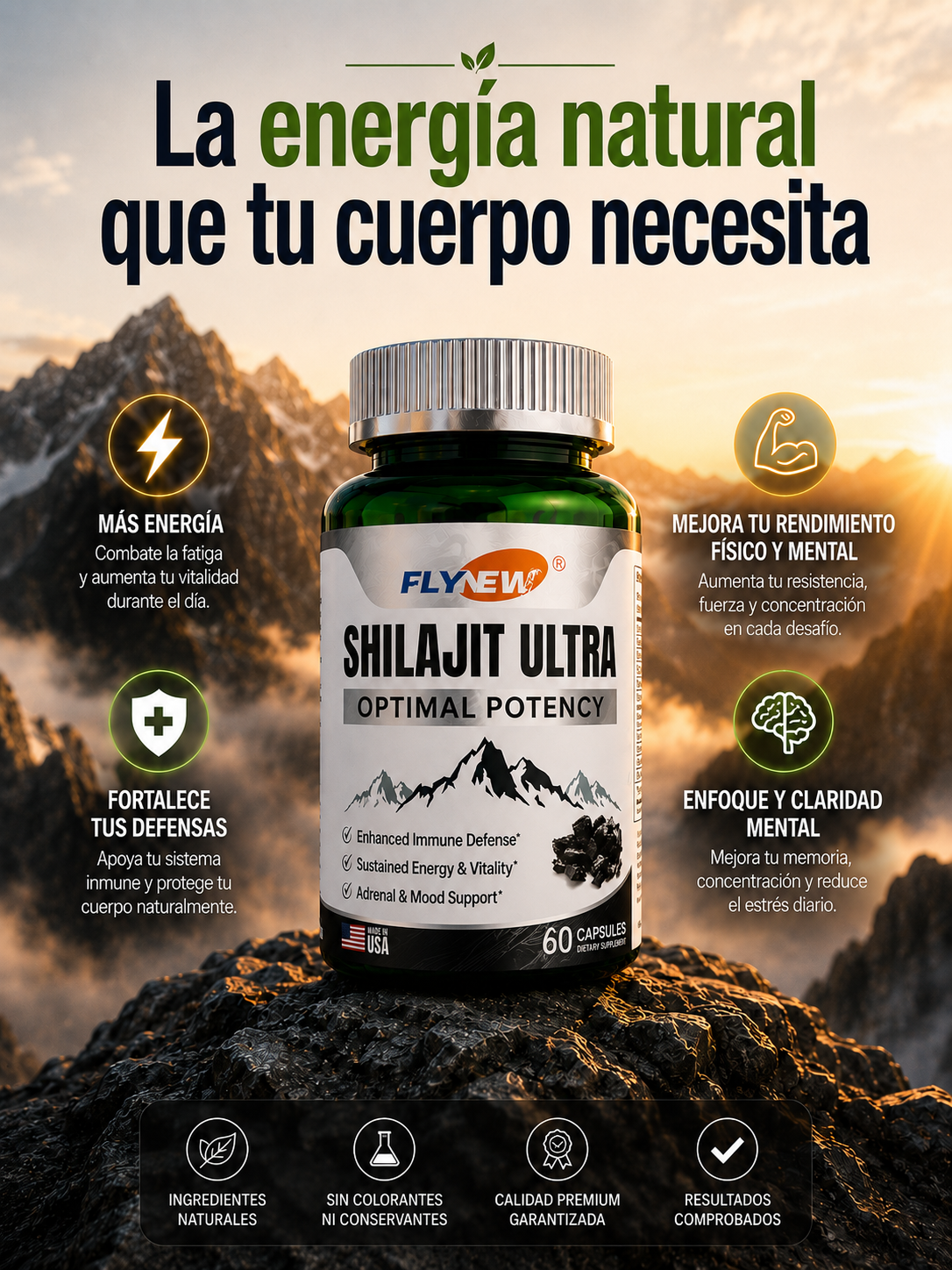 SHILAJIT ULTRA🔥 – Recupera la Energía que creías PERDIDA –60 CAPSULAS