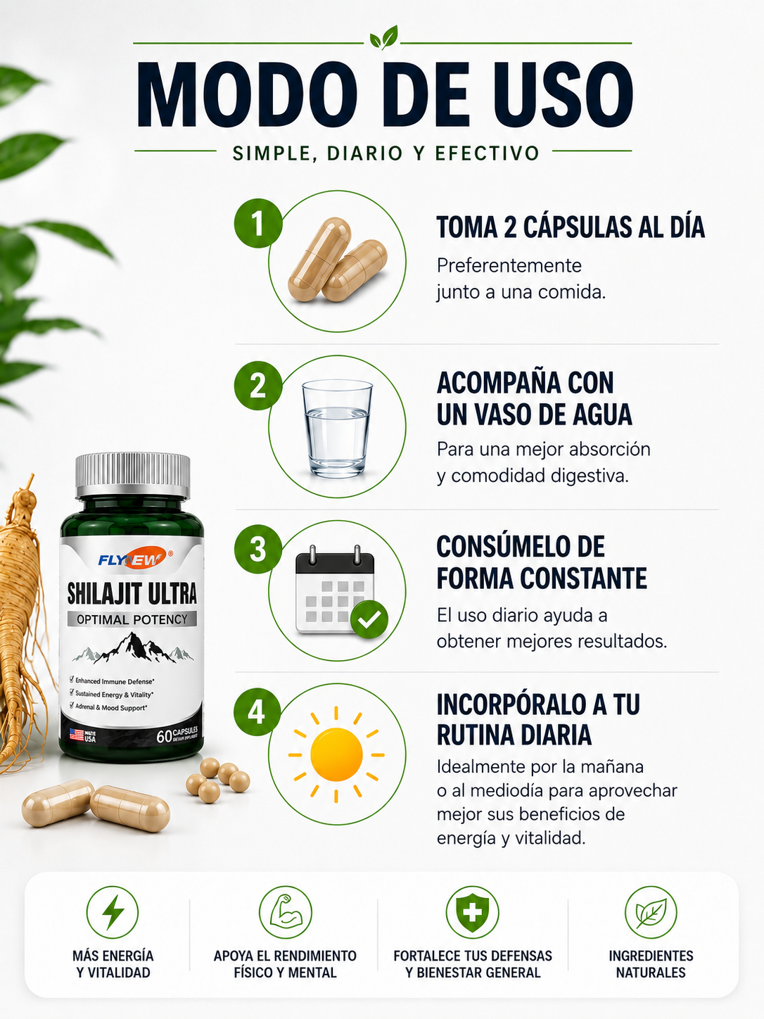 SHILAJIT ULTRA🔥 – Recupera la Energía que creías PERDIDA –60 CAPSULAS