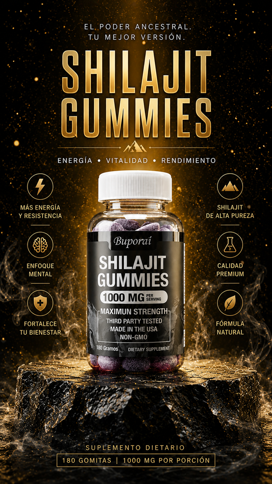 Shilajit Gomitas 1000MG -RECUPERA TU ENERGÍA, FUERZA Y VITALIDAD ⚡