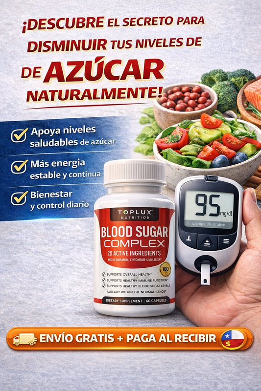 🩸 BLOOD SUGAR COMPLEX – 60 CÁPSULAS ✨Regula tus niveles de azúcar en sangre naturalmente