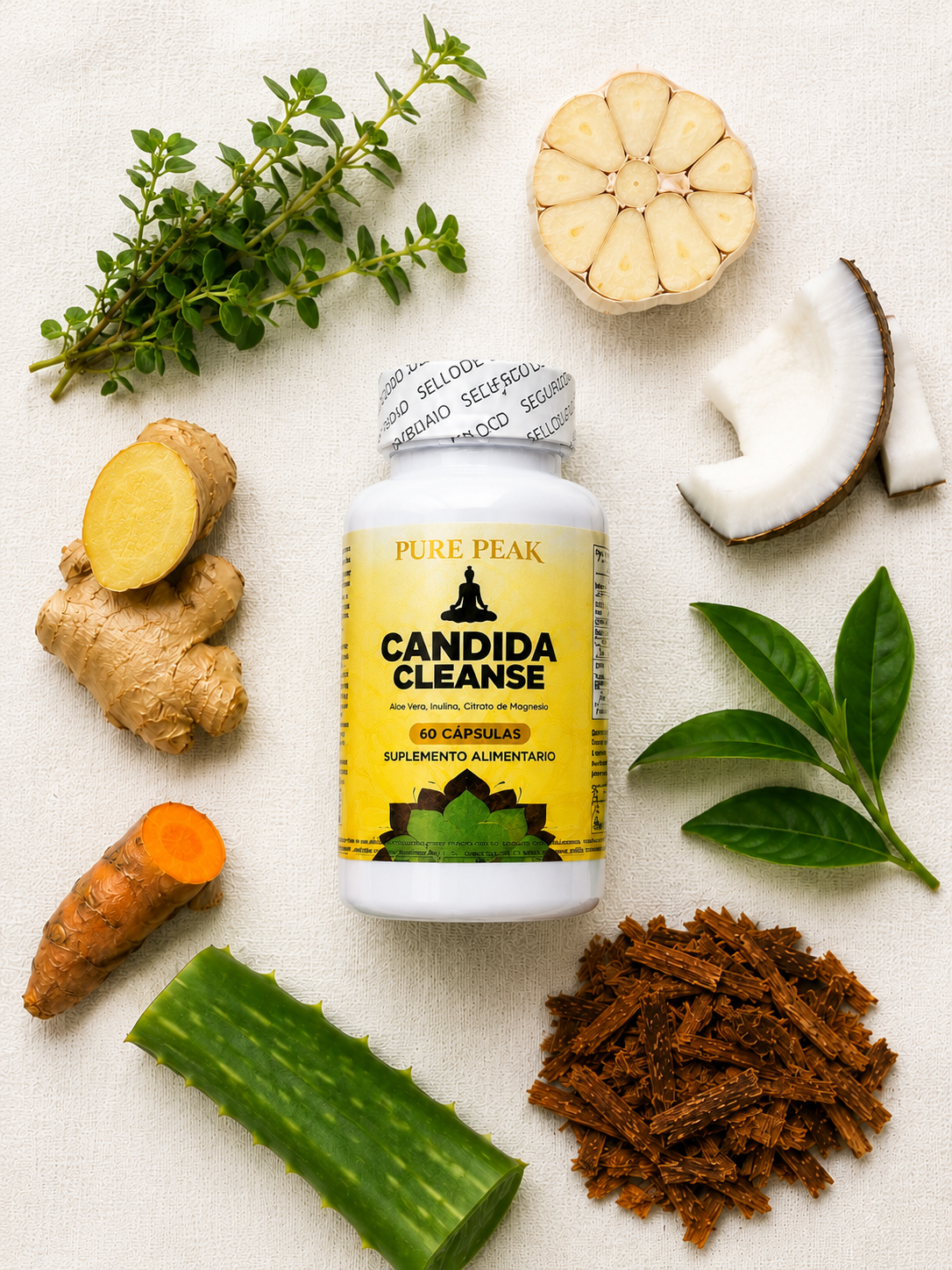 🔥 Candida Cleanse Original– Reduce la Hinchazón y Pierde Peso Naturalmente–  Lleva 2X1!