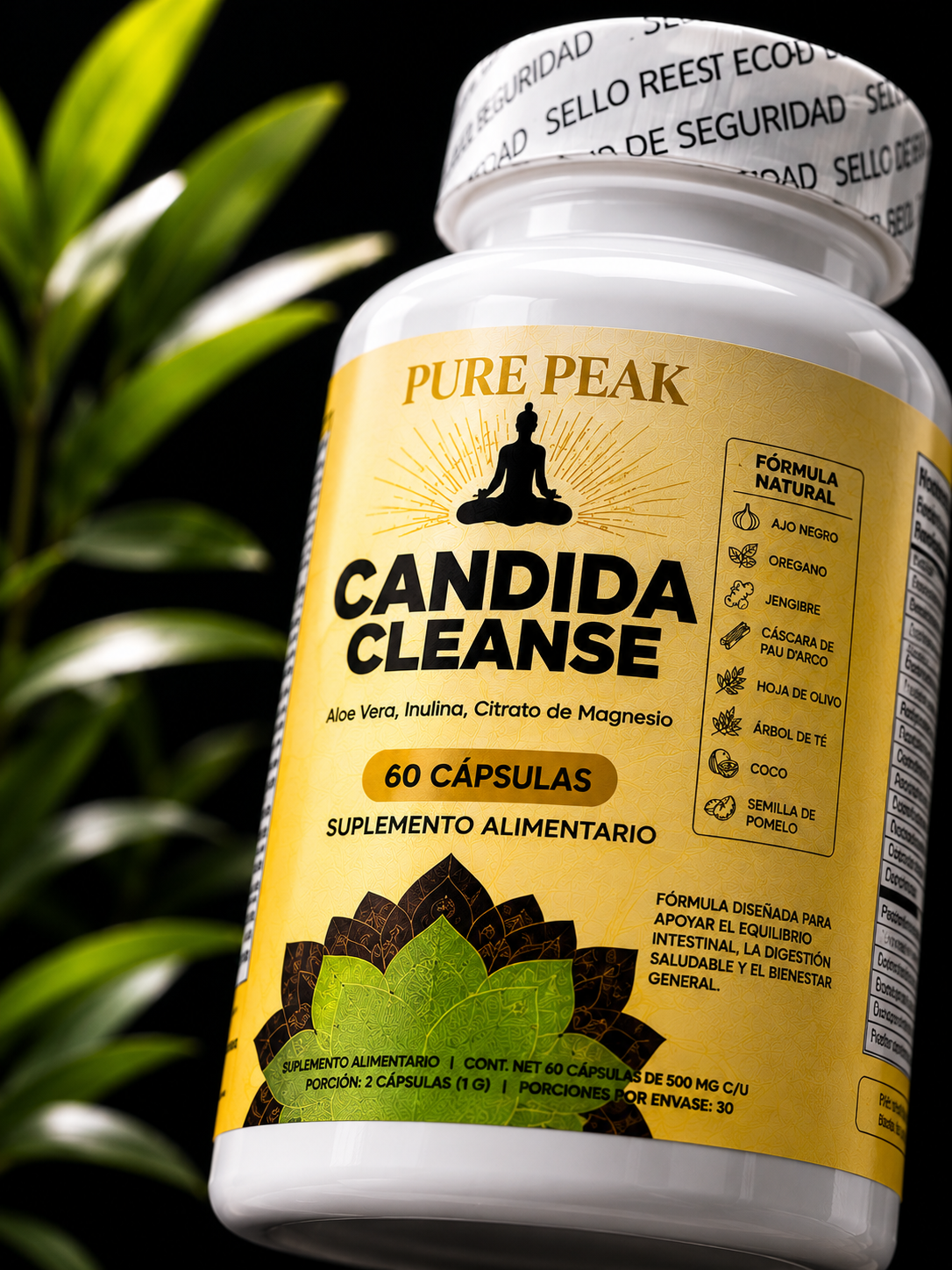 🔥 Candida Cleanse Original– Reduce la Hinchazón y Pierde Peso Naturalmente–  Lleva 2X1!