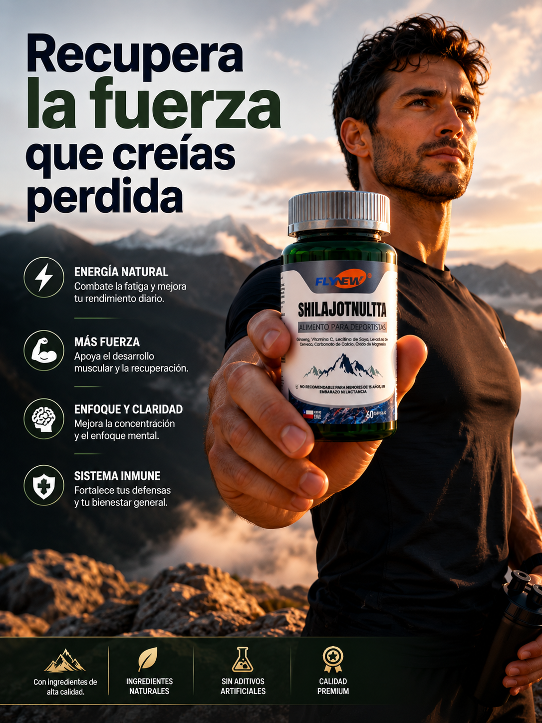 SHILAJIT ULTRA🔥 – Recupera la Fuerza que creías PERDIDA –60 CAPSULAS