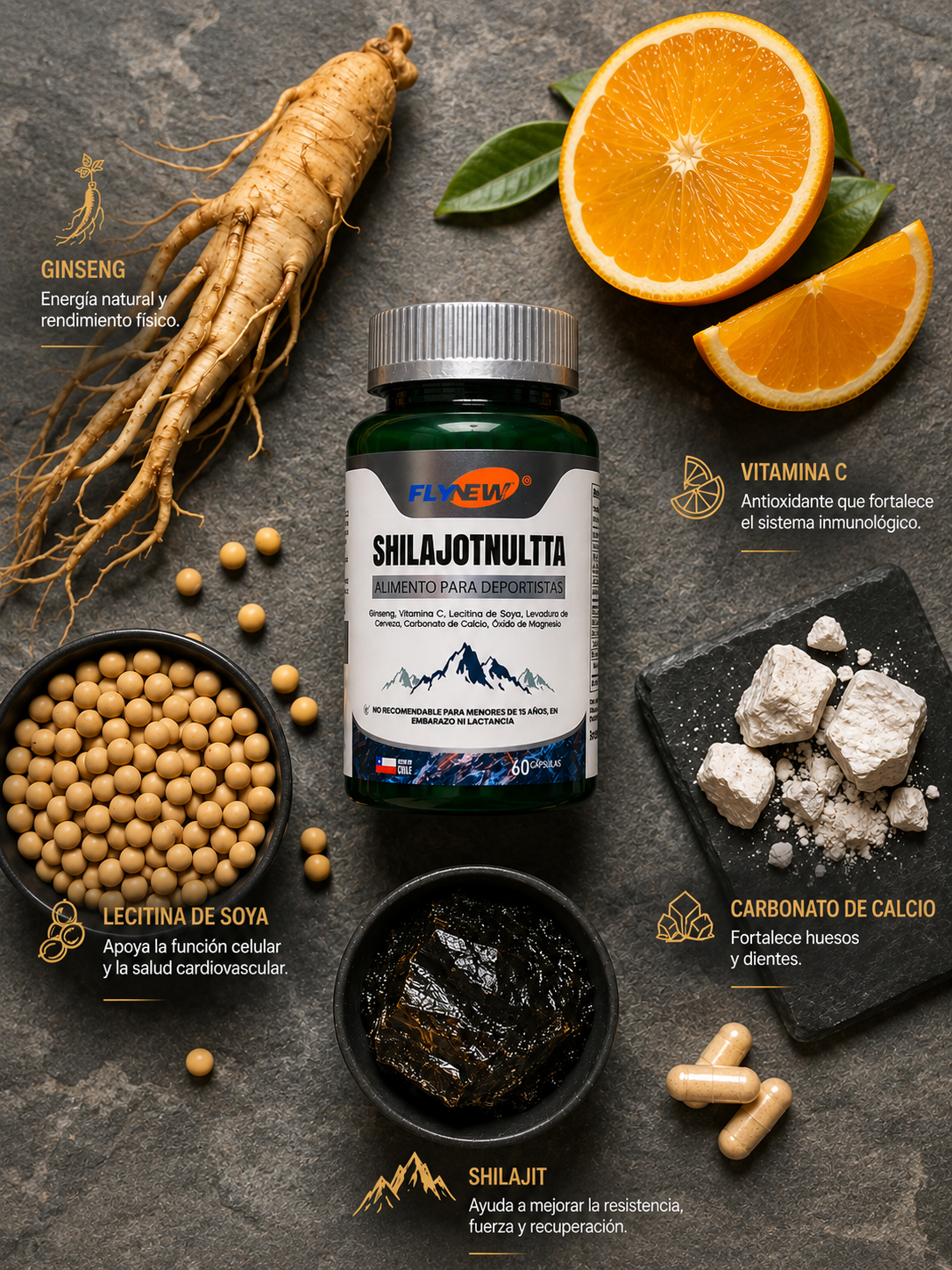 SHILAJIT ULTRA🔥 – Recupera la Fuerza que creías PERDIDA –60 CAPSULAS