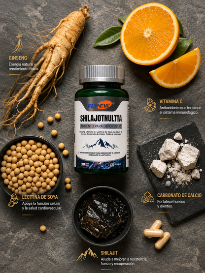 SHILAJIT ULTRA🔥 – Recupera la Fuerza que creías PERDIDA –60 CAPSULAS