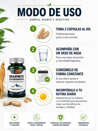SHILAJIT ULTRA🔥 – Recupera la Fuerza que creías PERDIDA –60 CAPSULAS