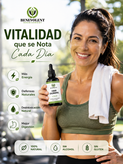 🌿CLOROFILA BENEVOLENT 60 ML– SIÉNTETE FRESCA, LIVIANA Y SEGURA– HOY 2X1!