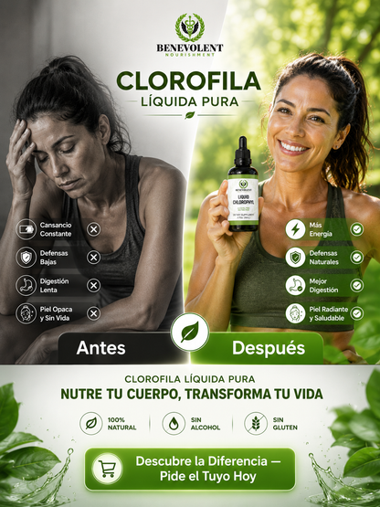 🌿CLOROFILA BENEVOLENT 60 ML– SIÉNTETE FRESCA, LIVIANA Y SEGURA– HOY 2X1!